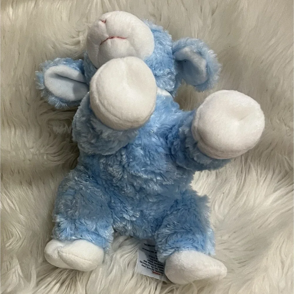 Baby Gund Winky Lamb Blue White Lovey 8